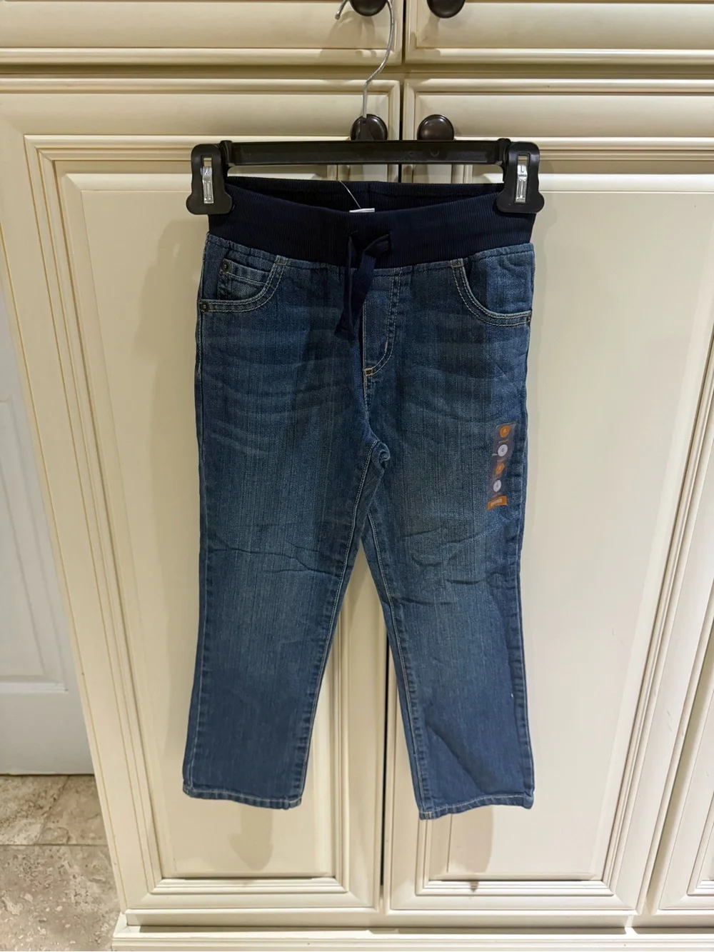 Gymboree Khaki & Blue Jean Drawstring Cargo Pants